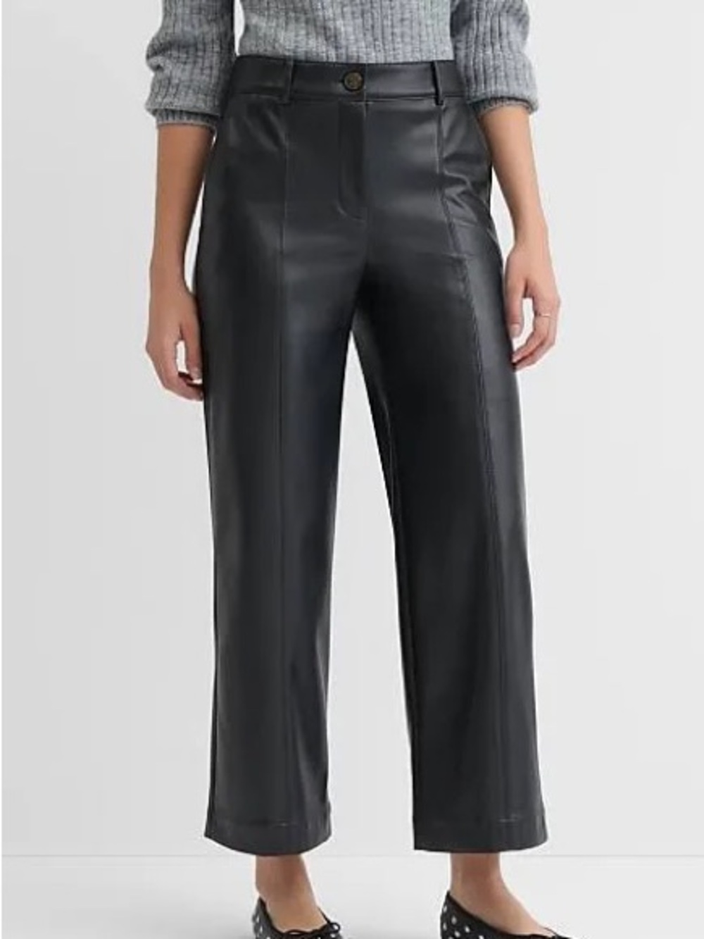 NWT LOFT Faux Leather Pants in black $94 retail